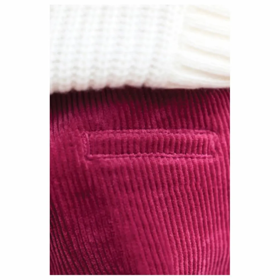 Pantalon Velours Côtelé Poches Devant | Magenta