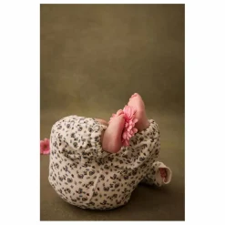 Pantalon Ysalia Fleuri Coton Bio Bébé | Crème