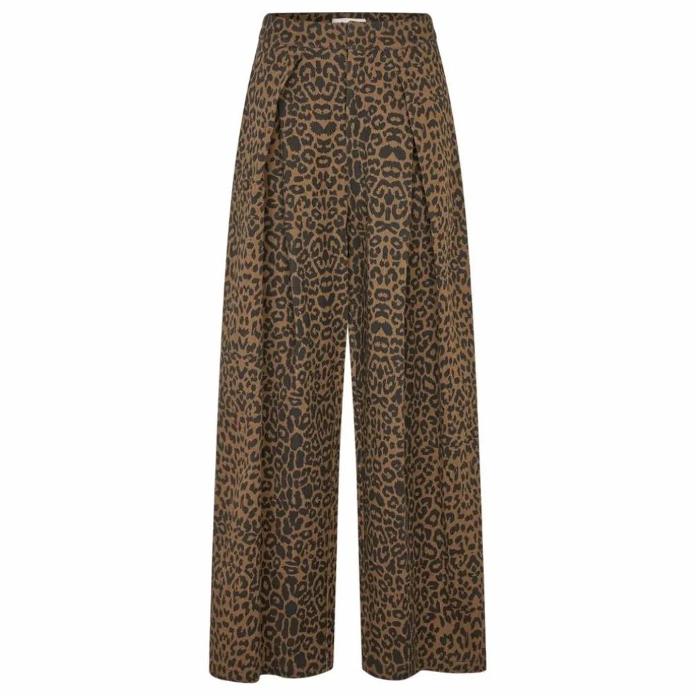 Pantalon Zola Léopard | Marron