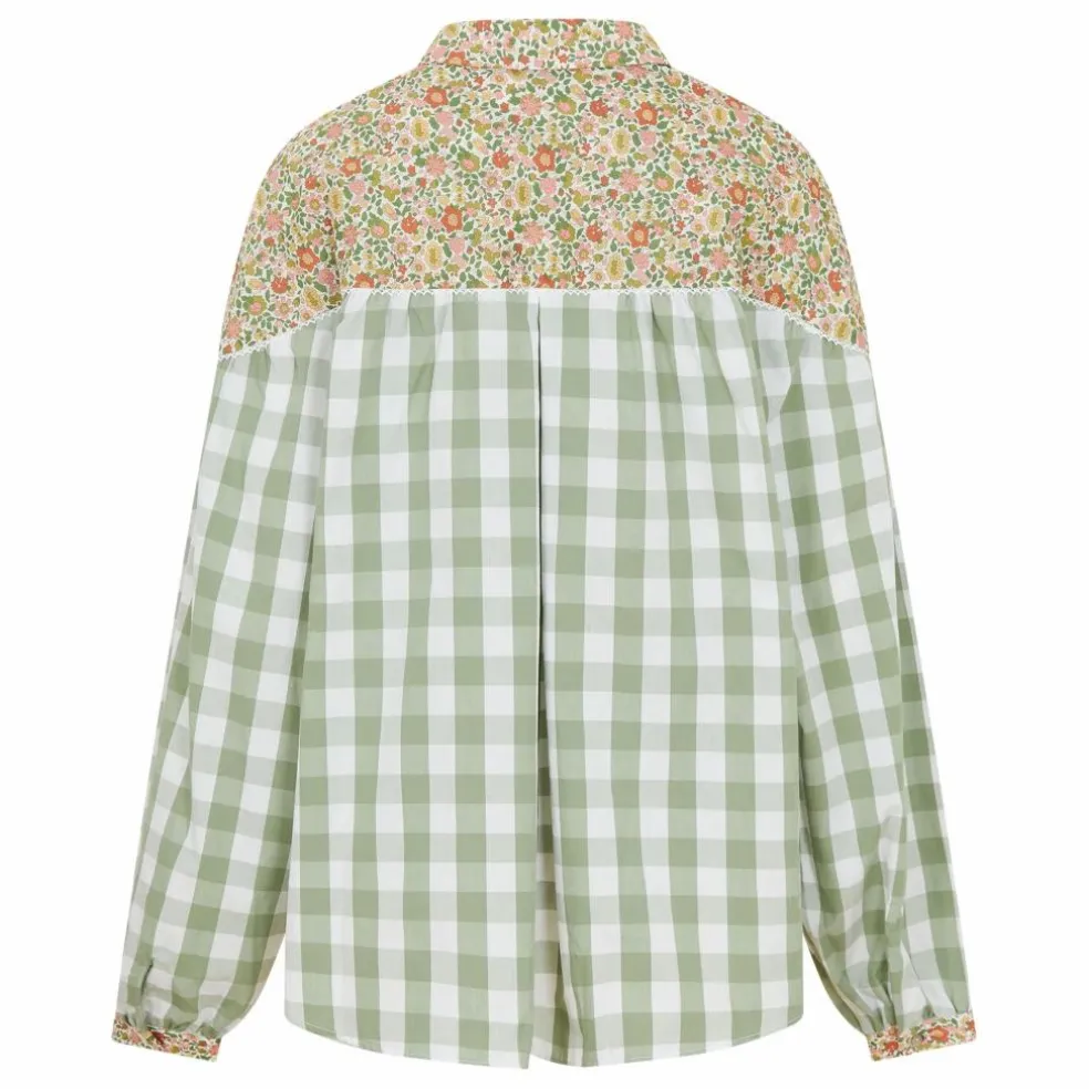 Paolina x Smallable - Blouse Lisa | Vert kaki