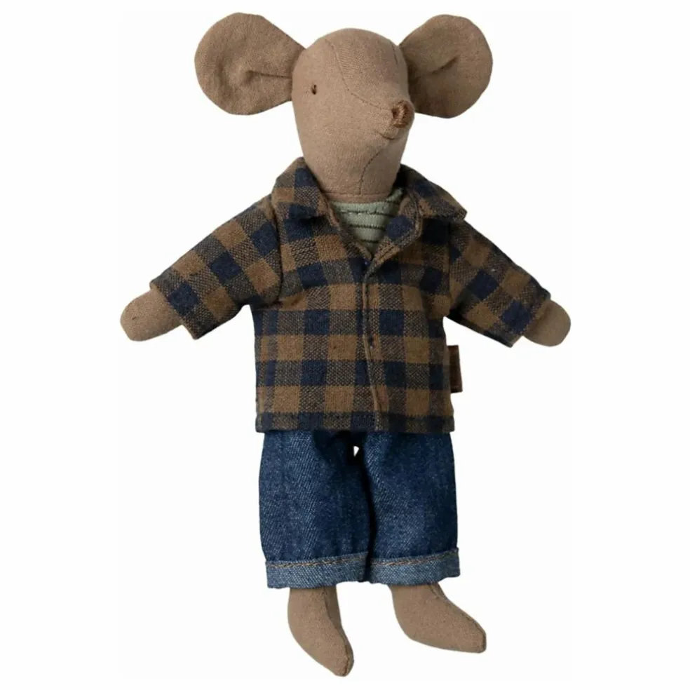 Papa souris et sa chemise à carreaux