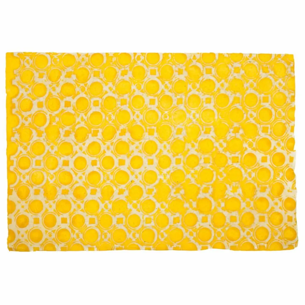 Papier-peint Jaune Jaisalmer - Set de 12 feuilles | Jaune