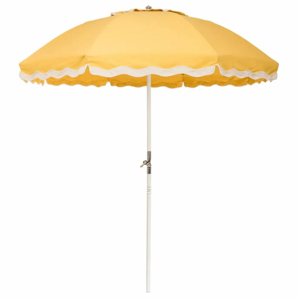 Parasol festonné Beach Club | Jaune