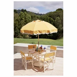 Parasol festonné Beach Club | Jaune