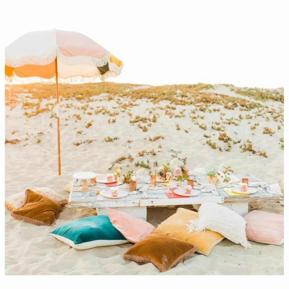 Parasol frangé Premium