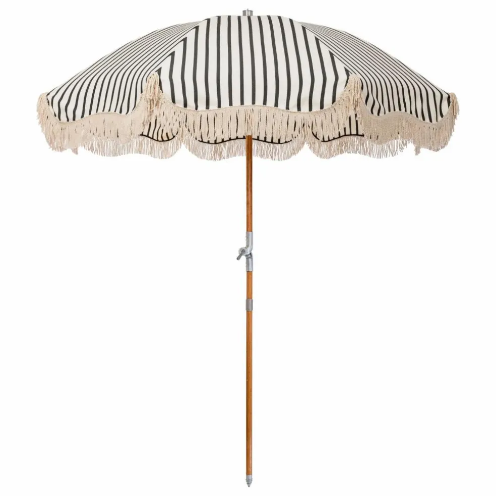 Parasol frangé Premium | Noir