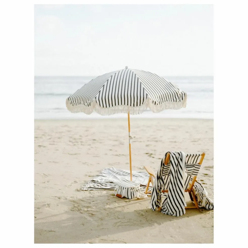 Parasol frangé Premium | Noir