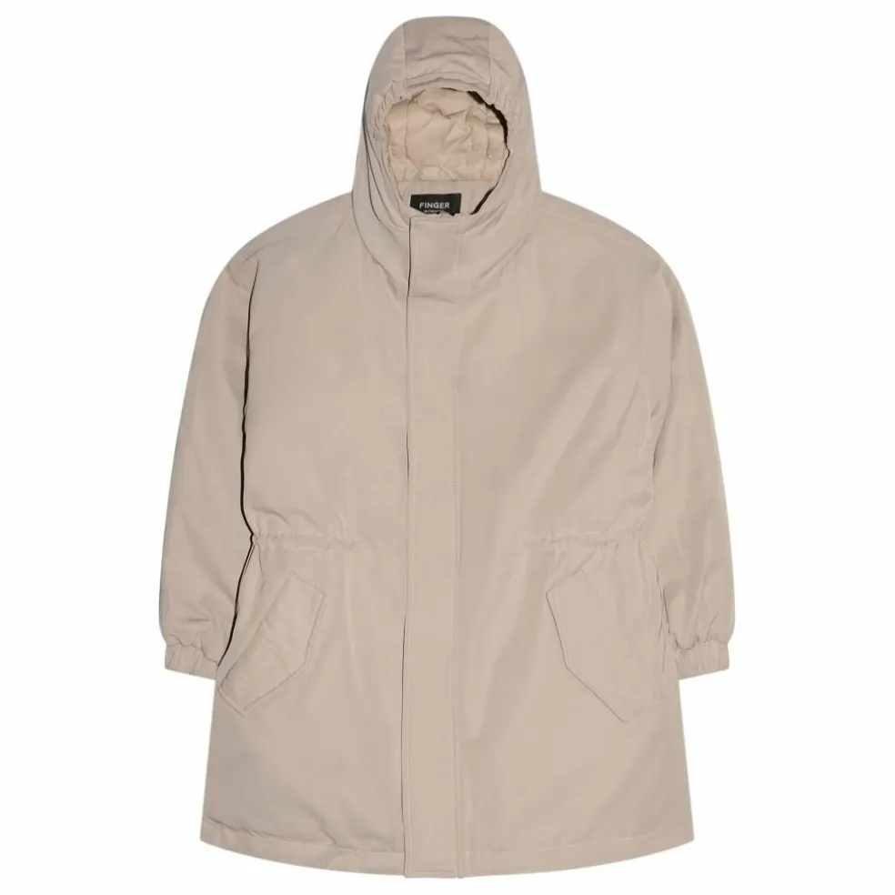 Parka Doublée Fox Fibres Recyclées | Gris perle