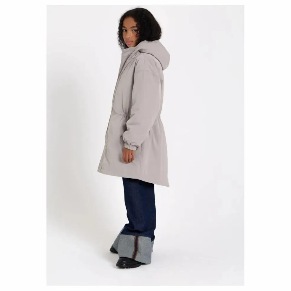 Parka Doublée Fox Fibres Recyclées | Gris perle