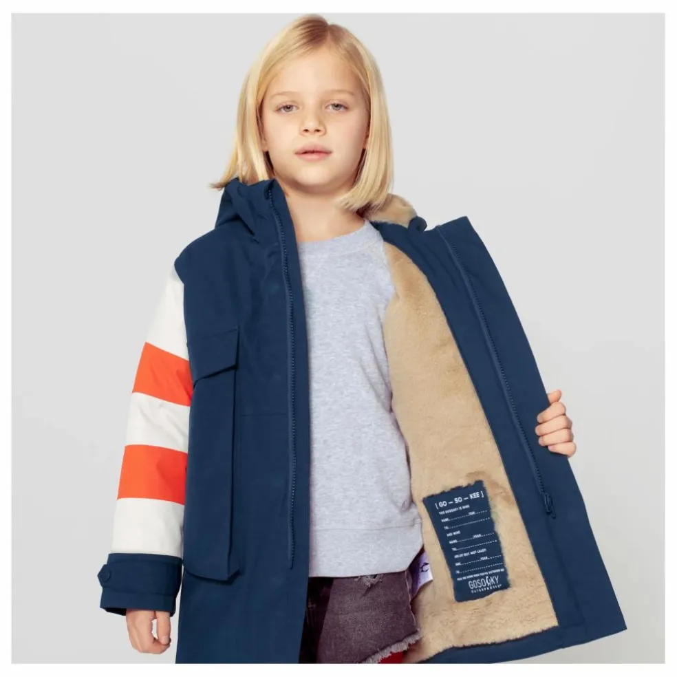 Parka Imperméable Striped Fox | Bleu marine