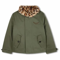 Parka Léopard | Vert kaki