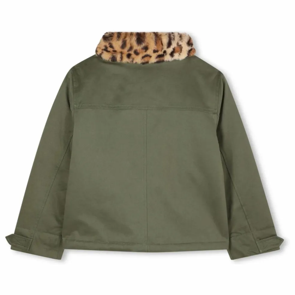 Parka Léopard | Vert kaki