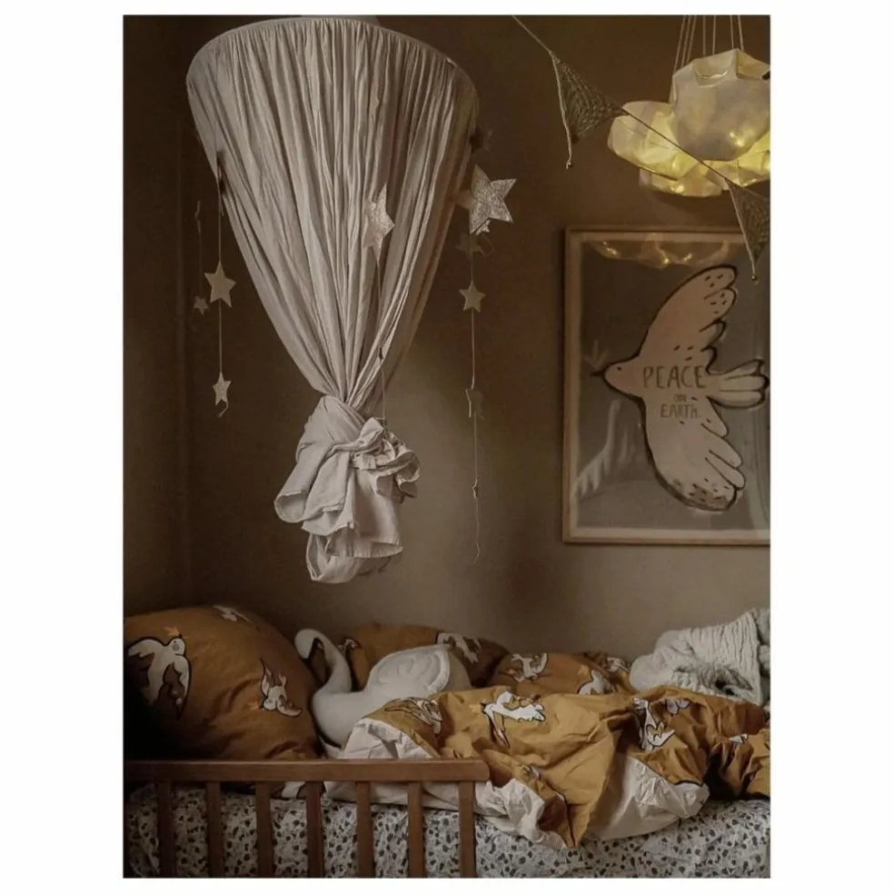 Parure de lit Bird en coton bio | Ocre