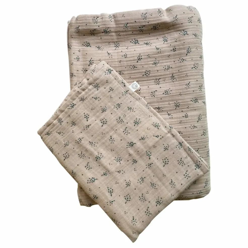 Parure de lit en coton bio | Beige