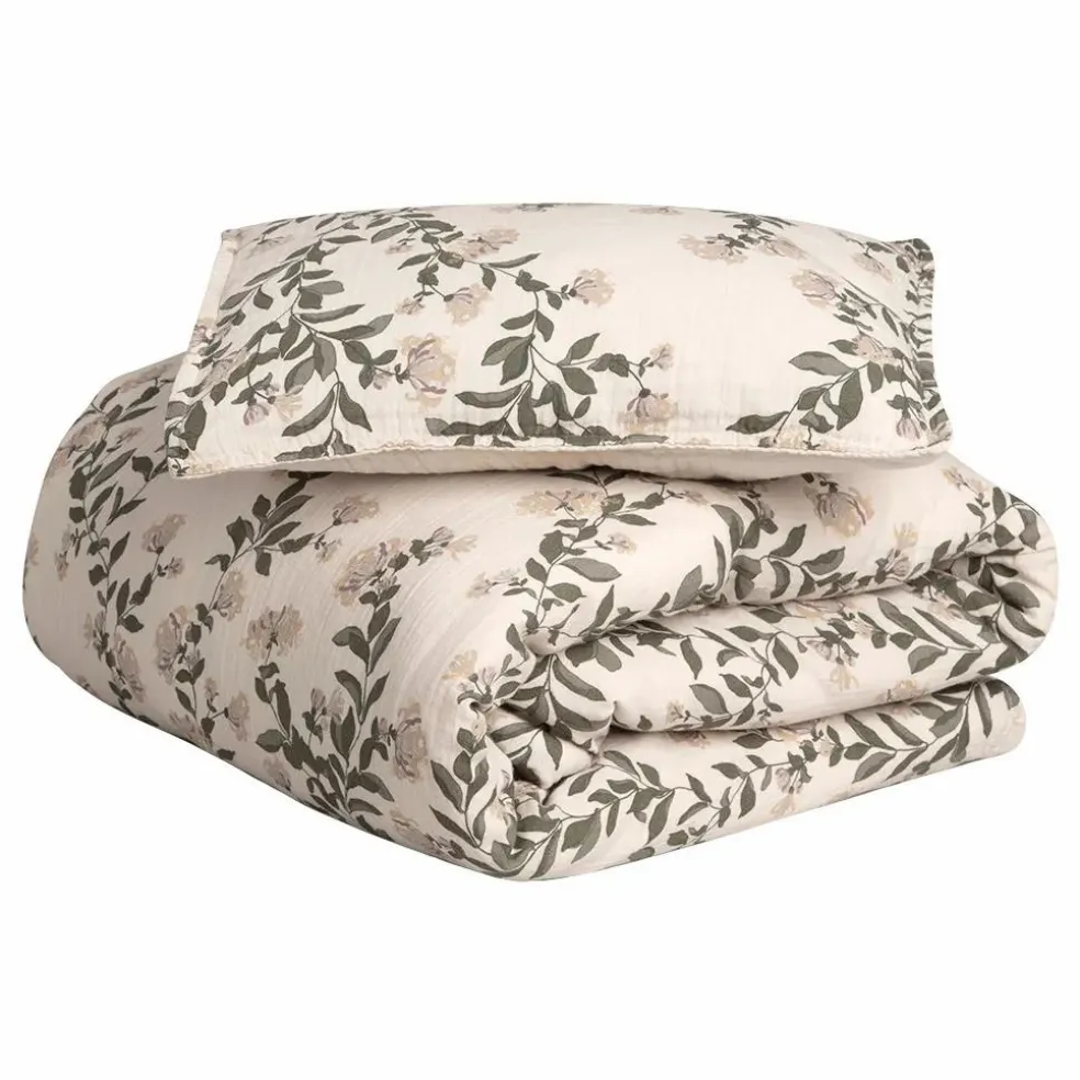 Parure de lit Honeysuckle en mousseline de coton | Ecru