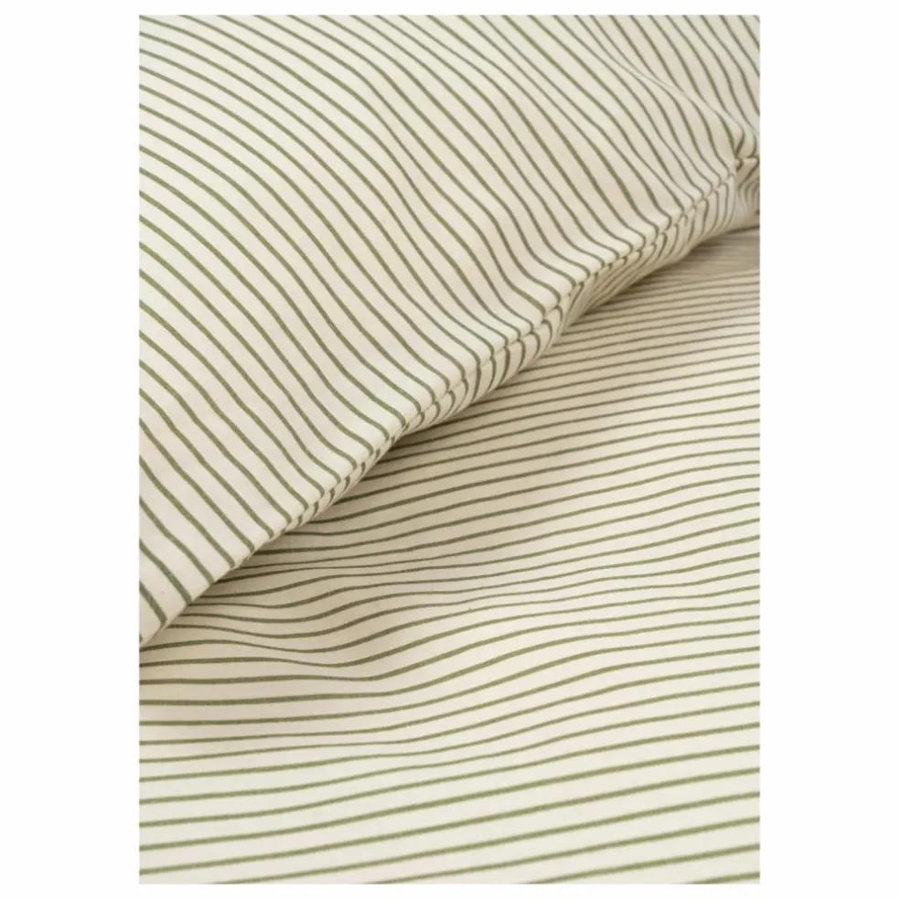 Parure de lit Tea Stripe | Vert kaki