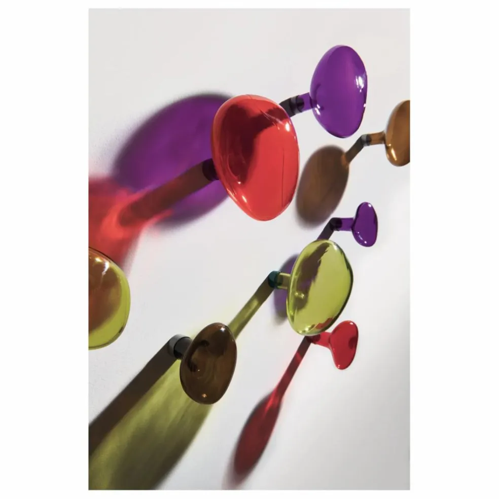 Patère en verre Bubble grande | Rouge vermillon