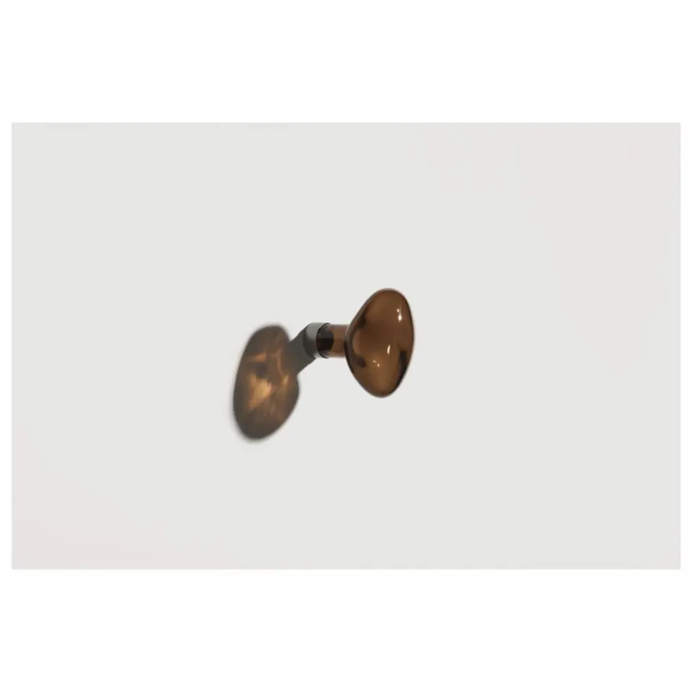 Patère en verre Bubble petite | Marron