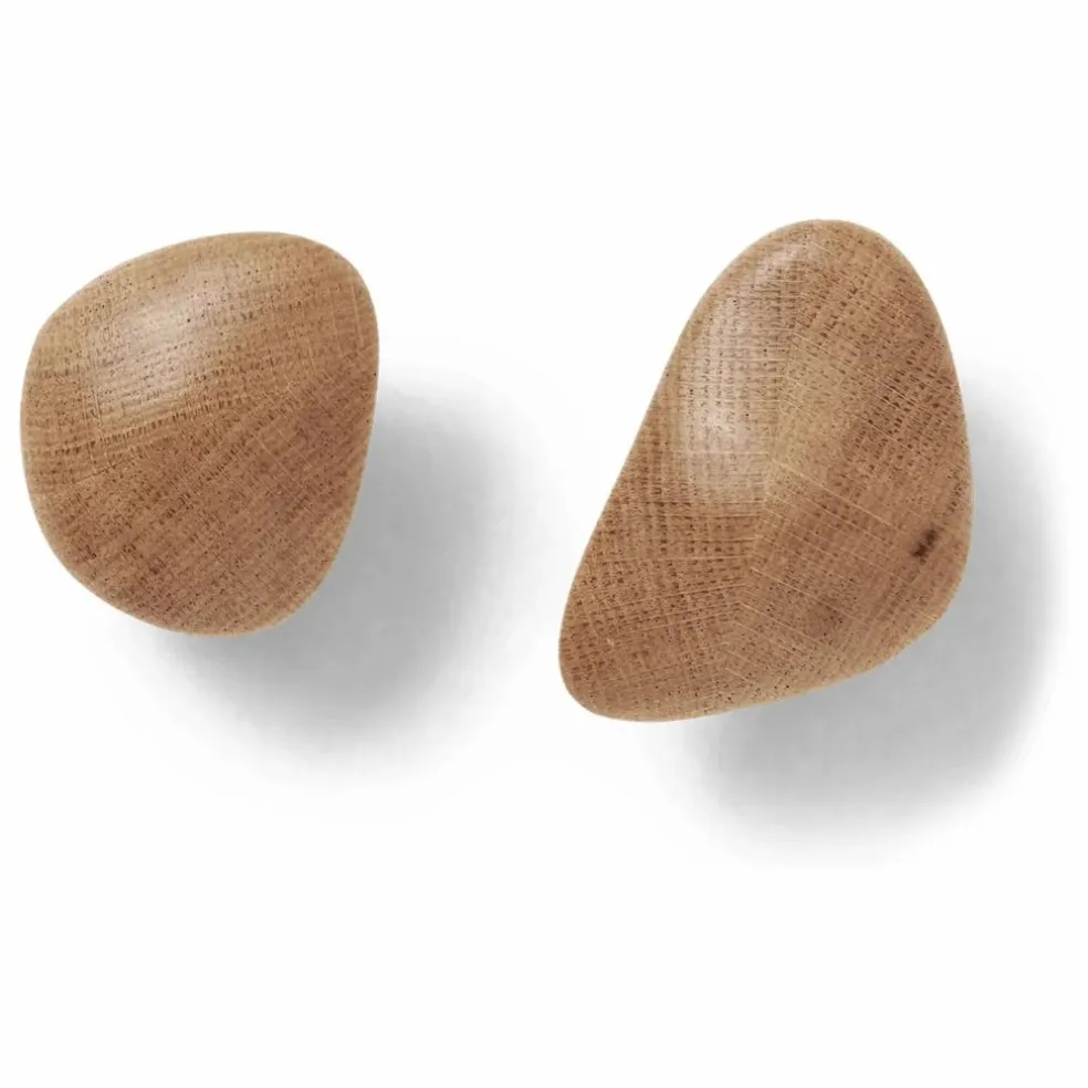 Patères en bois Cairn - Set de 2 | Chêne clair