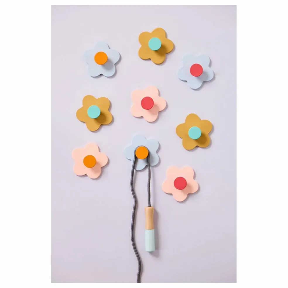 Patères fleur multi
