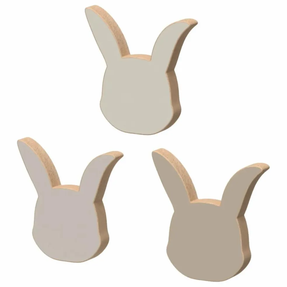 Patères Lapin - Set de 3 | Sable