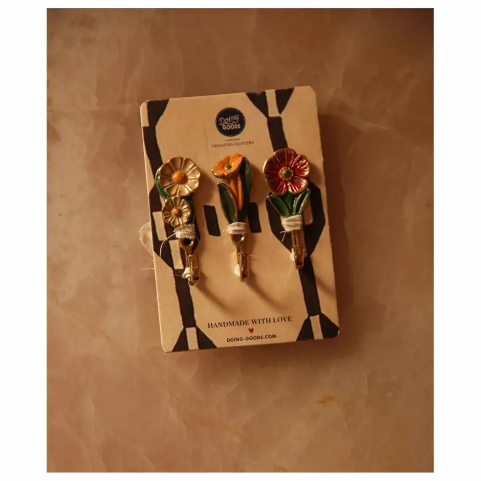 Patères Posy - Set de 3 | Laiton