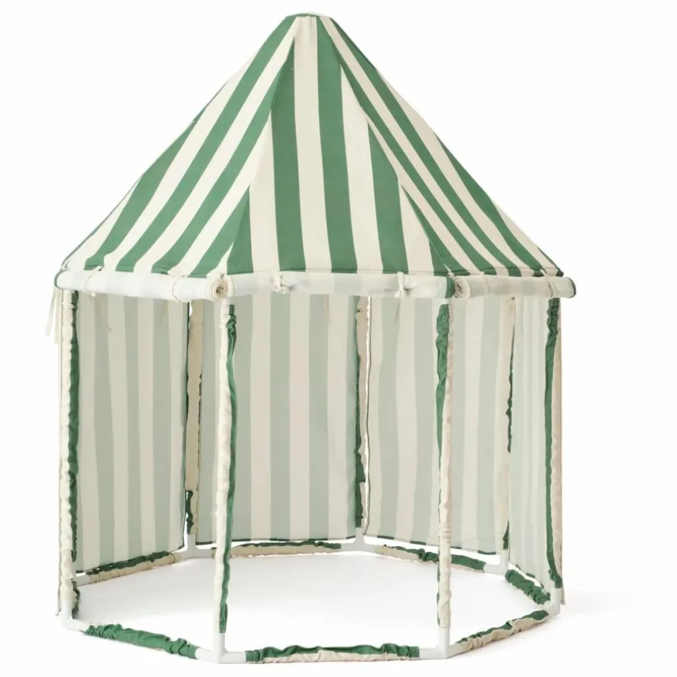 Pavillon en toile de coton et bois | Vert