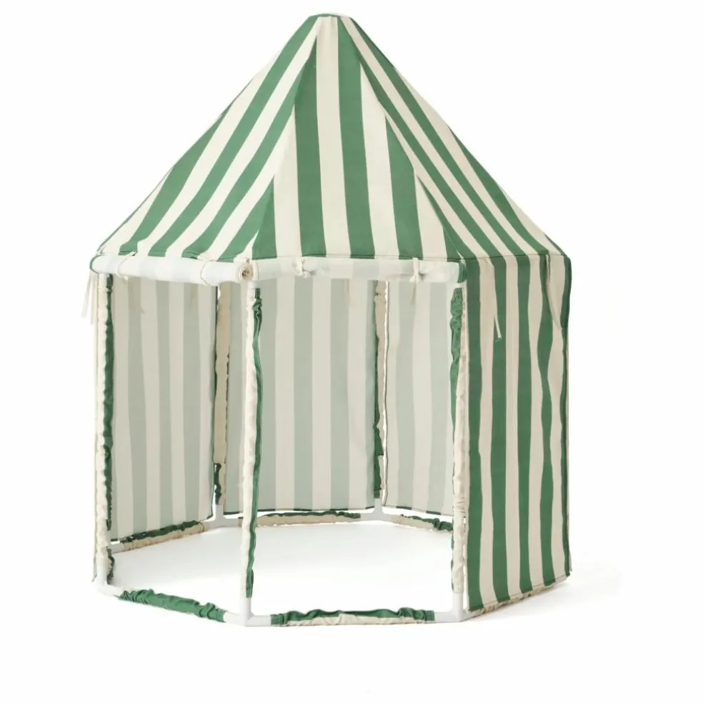 Pavillon en toile de coton et bois | Vert