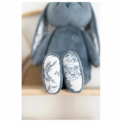 Peluche Augustin le lapin Toile de Jouy | Bleu
