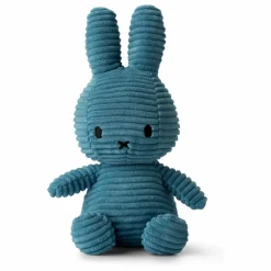Peluche Miffy en velours côtelé | Bleu pétrole
