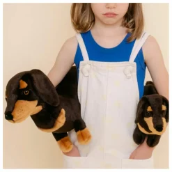 Peluche Teckel Eugène 25 cm | Noir