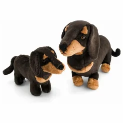 Peluche Teckel Eugène 25 cm | Noir