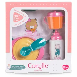 Petit Coffret Repas pour poupon 30 cm | Rose