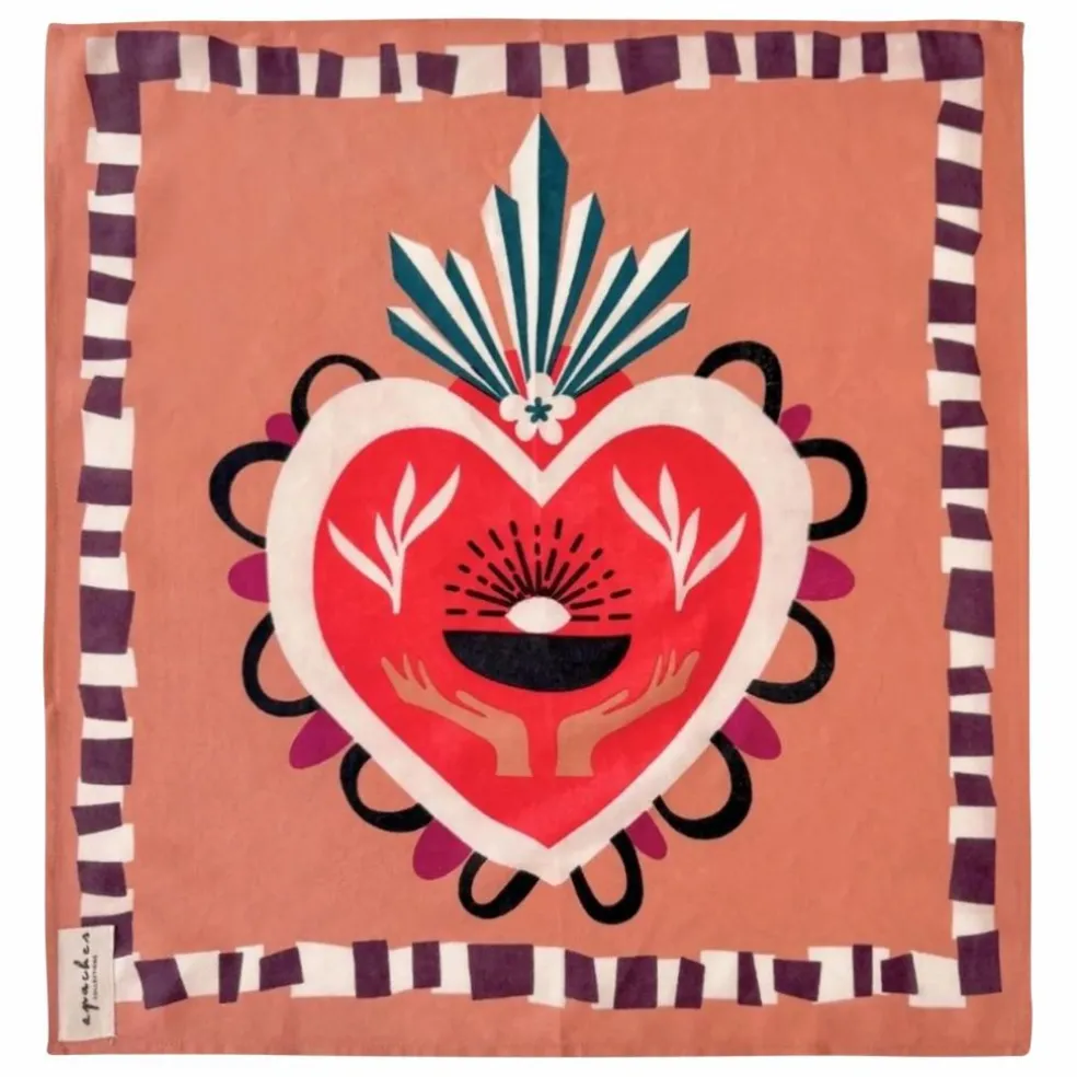 Petit foulard Manika | Orange Rouille