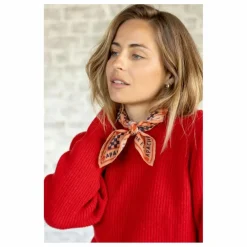 Petit Foulard Manika | Orange sanguine