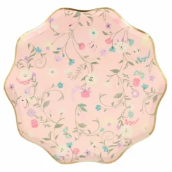 Petites assiettes en carton florales Ladurée - Set de 8