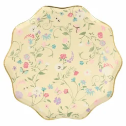 Petites assiettes en carton florales Ladurée - Set de 8