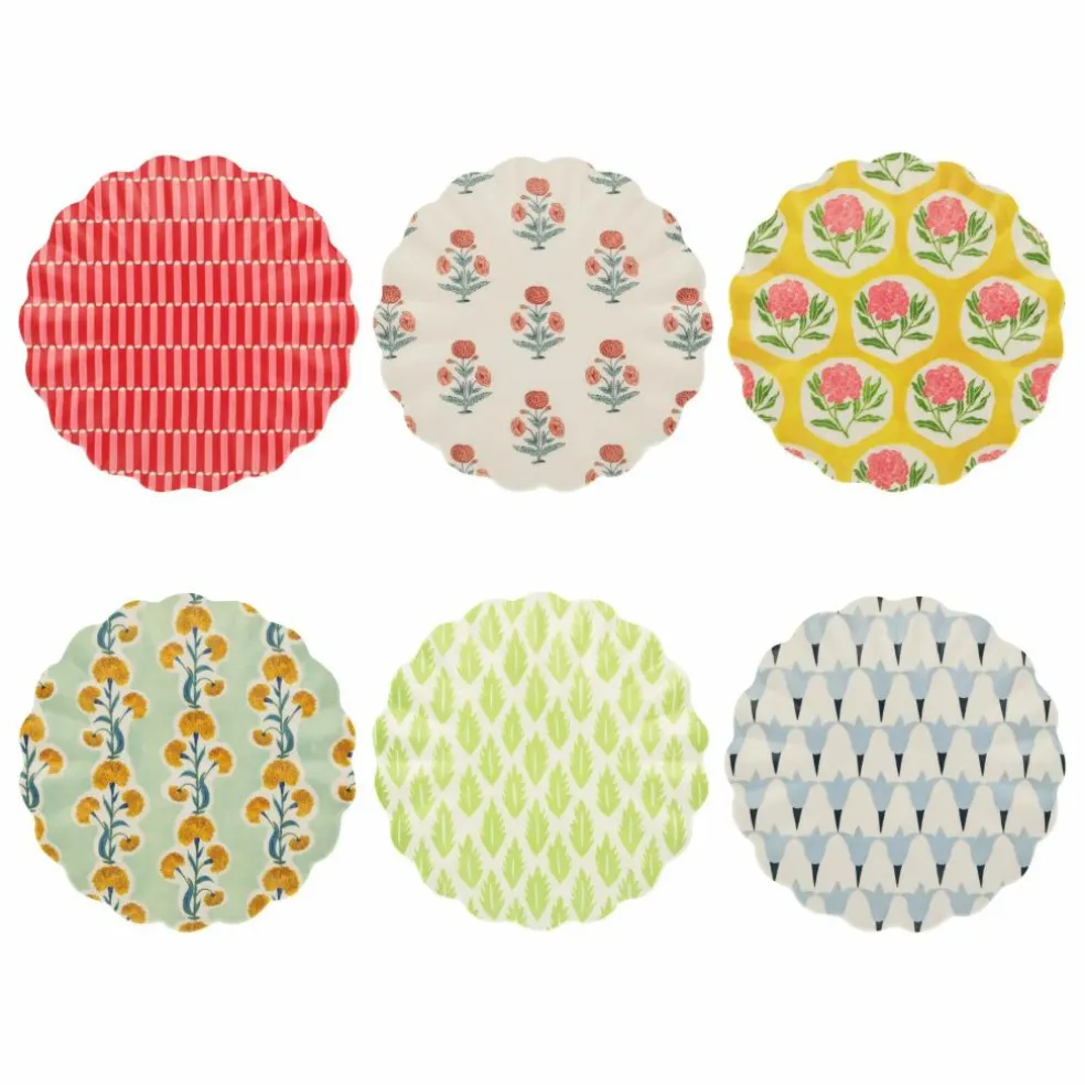 Petites assiettes réutilisables - Meri Meri x Molly Mahon - Set de 6