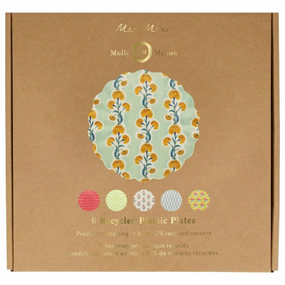 Petites assiettes réutilisables - Meri Meri x Molly Mahon - Set de 6