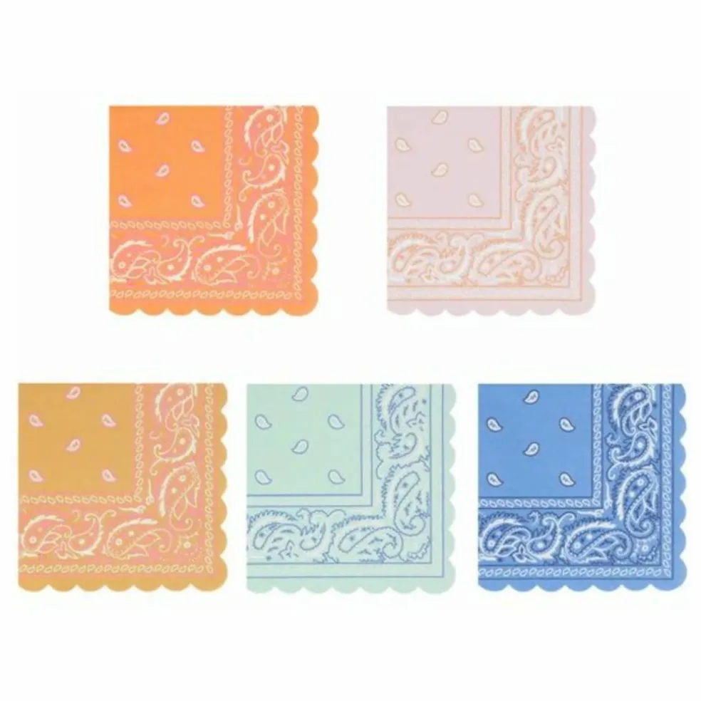 Petites serviettes en papier Western - Set de 16