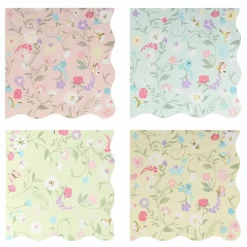 Petites serviettes en papier florales Ladurée - Set de 16
