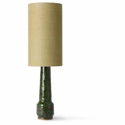 Pied de lampe en céramique | Vert foncé