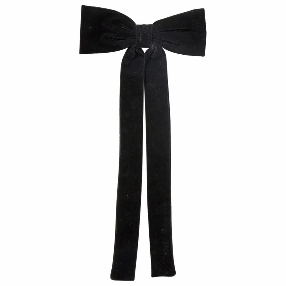 Pince Bow Velours | Noir