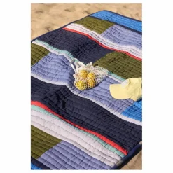 Plaid en coton bio | Bleu