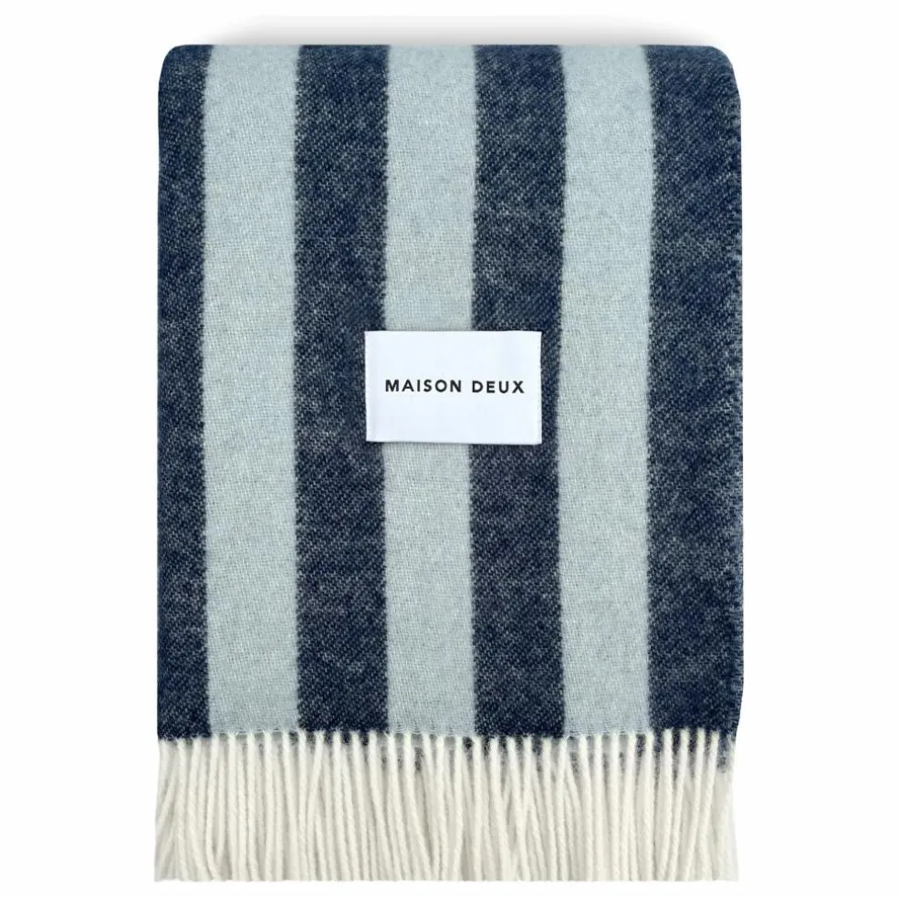 Plaid en laine Candy Wrap | Bleu marine