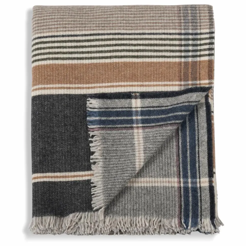 Plaid en laine et cachemire Arya Gris