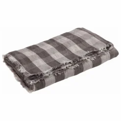 Plaid en lin lavé Vichy Cottage | Terre