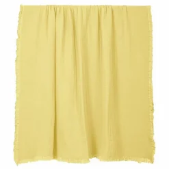 Plaid en voile de coton Vanly | Jaune Paille