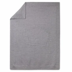 Plaid Hérisson en laine mélangée 75x100 cm | Gris clair