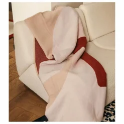 Plaid Roma en laine | Rose